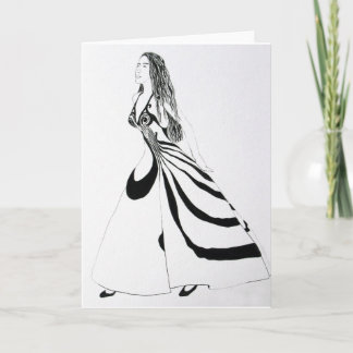 Bestes Kleid - leere Gruß-Karte Karte
