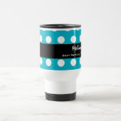 Bestes KÖRPERLICHER THERAPEUT Aqua-weiße Tupfen Reisebecher (Mittel)