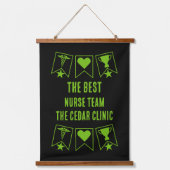 Bestes Krankenversicherungsteam Wandteppich Mit Holzrahmen (Vorderseite)