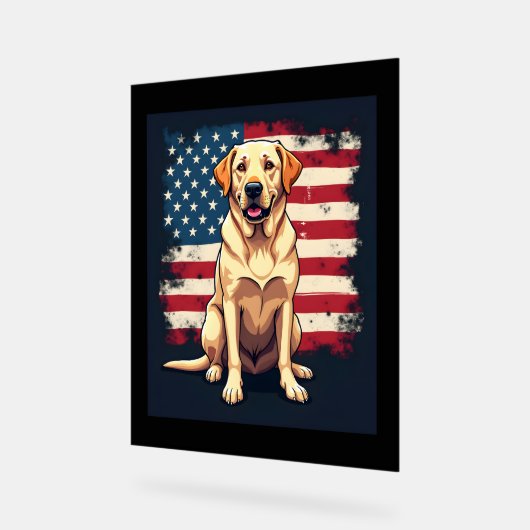 Bestes Labrador für Männer Gelbe Labrador Hunde ab Acrylschild (Winkel)