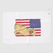 Bestes Labrador für Männer Gelbe Labrador Hunde ab Golfhandtuch (Horizontal)