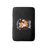 Bestes Leben mit Akita Tank Top Badematte (Vorderseite Vertikal)