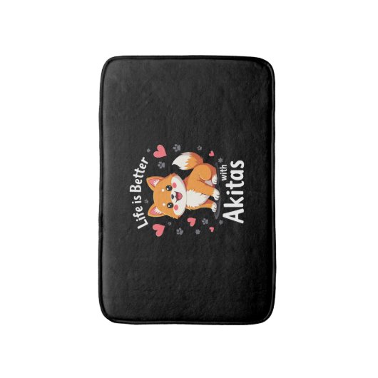 Bestes Leben mit Akita Tank Top Badematte (Vorderseite Vertikal)