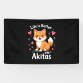 Bestes Leben mit Akita Tank Top Banner (Horizontal)