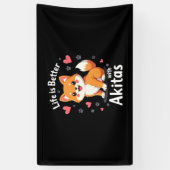 Bestes Leben mit Akita Tank Top Banner (Vertikal)