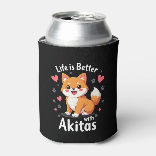 Bestes Leben mit Akita Tank Top Dosenkühler (Kanne Vorderseite)