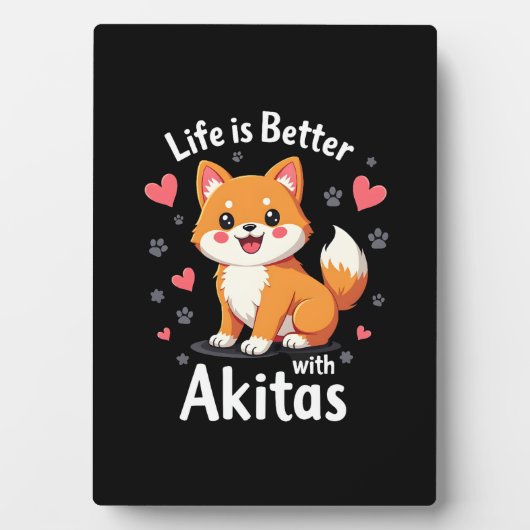 Bestes Leben mit Akita Tank Top Fotoplatte (Vorderseite)