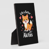 Bestes Leben mit Akita Tank Top Fotoplatte (Seite)