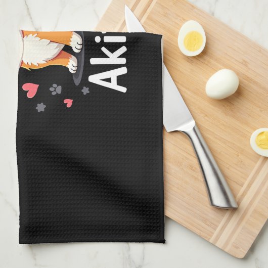 Bestes Leben mit Akita Tank Top Geschirrtuch (Viertel Falte)