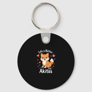 Bestes Leben mit Akita Tank Top Schlüsselanhänger