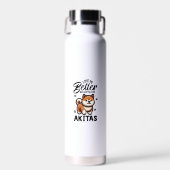 Bestes Leben mit Akita Trinkflasche (Vorne)