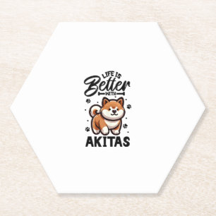 Bestes Leben mit Akita Untersetzer