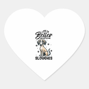 Bestes Leben mit Arabian Greyhound Herz-Aufkleber