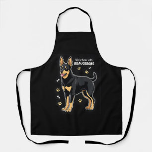 Bestes Leben mit Beauce Sheepdog Top Schürze