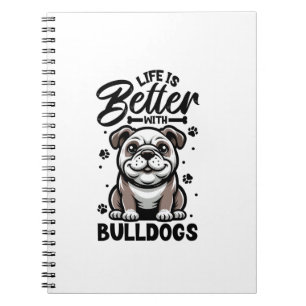 Bestes Leben mit Bulldog Notizblock