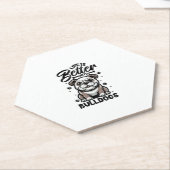 Bestes Leben mit Bulldog Untersetzer (angewinkelt)