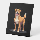 Bestes Leben mit dem Dogo Canario Long Sleeve T - Sockelschild (Vorderseite)