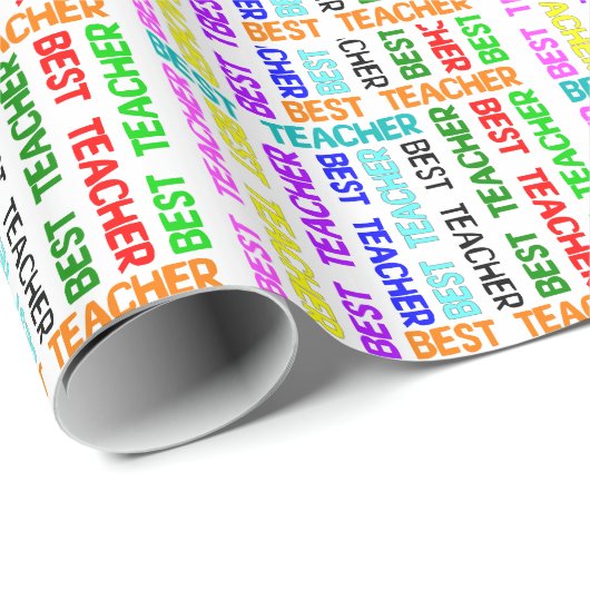 Bestes Lehrer-Geschenk-Packpapier Geschenkpapier (Rolleneckpunkt)