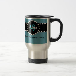 Bestes LEHRER Monogramm und individueller Name V04 Reisebecher