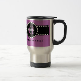 Bestes LEHRER Monogramm und individueller Name V06 Reisebecher