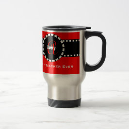 Bestes LEHRER Monogramm und individueller Name V08 Reisebecher
