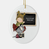 Bestes Lehrer-überhaupt Brett Keramikornament (Rechts)