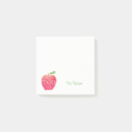 Bestes Lehrer-überhaupt kundengebundenes rotes Post-it Klebezettel