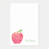 Bestes Lehrer-überhaupt kundengebundenes rotes Post-it Klebezettel (Vorderseite)