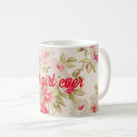 Bestes Mädchen Kaffeetasse (VorderseiteRechts)