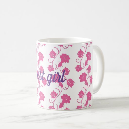 Bestes Mädchen Kaffeetasse (VorderseiteRechts)