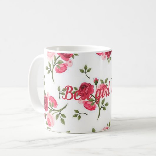Bestes Mädchen Kaffeetasse (Vorderseite Links)