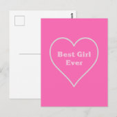 Bestes Mädchen überhaupt Postkarte (Vorne/Hinten)