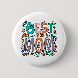 Bestes Mama Floral Button