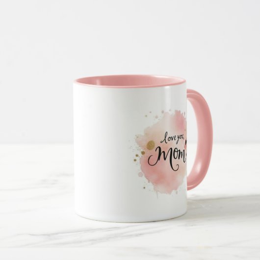 Bestes Mama-Geschenk "Liebe Sie, Mama" - Aquarells Tasse (VorderseiteRechts)