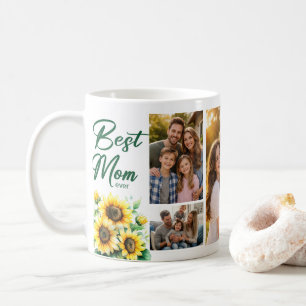Bestes-Mama-Sonnenblumen-Fotocollage-Tasse Kaffeetasse
