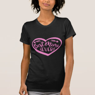 Bestes Mimi überhaupt rosa und schwarzes T-Shirt