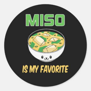 Bestes Miso Soup Lover Geschenk Miso ist mein Fa Runder Aufkleber