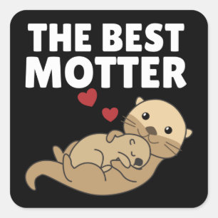 Bestes Motter Otter Spiel für Mama Sweet Animes Quadratischer Aufkleber