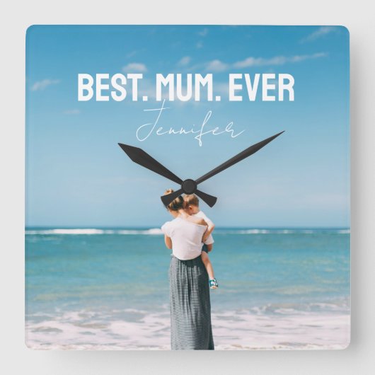 Bestes MuM-Foto je Quadratische Wanduhr (Vorderseite)