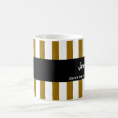 Bestes NACHBAR-überhaupt GOLD Stripes Kaffeetasse (Mittel)