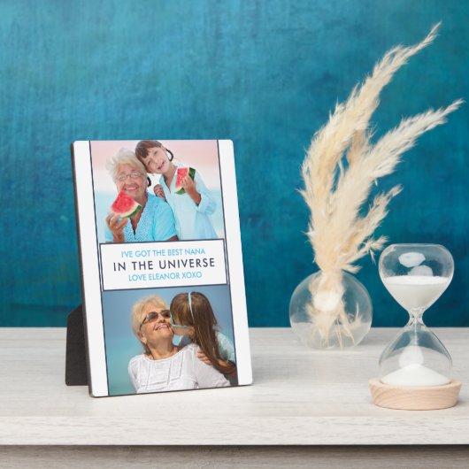 Bestes Nana im Universum - Personalisiertes Zwei-F Fotoplatte (Seite)