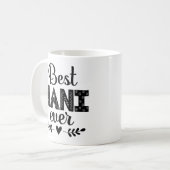 Bestes Nani-Geschenk für Großmutter Kaffeetasse (Vorderseite Links)