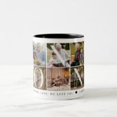 Bestes Nonno-je, 10 Foto Grid-Geschenk für Opa Zweifarbige Tasse (Mittel)