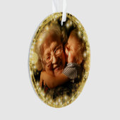 Bestes Oma Custom Foto Golden Circle Ornament (Vorderseite)