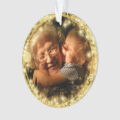 Bestes Oma Custom Foto Golden Circle Ornament (Vorderseite)