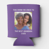 Bestes Oma Foto Lila Dosenkühler (Rückseite)