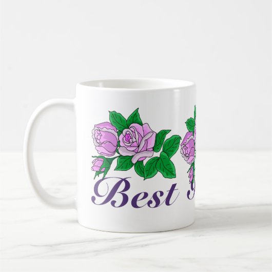 Bestes Oma für Rose Tasse (Links)