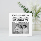 Bestes Oma je Custom Newspaper Headline Foto (Stehend Vorderseite)