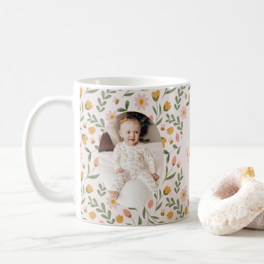 Bestes Oma je Floral Foto Tasse Frühjahrsgeschenk (Mit Donut)
