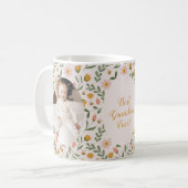 Bestes Oma je Floral Foto Tasse Frühjahrsgeschenk (Vorderseite Links)